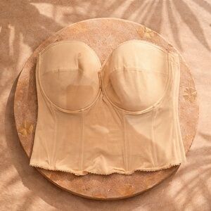 Dominique 48F Strapless Longline Bustier in Mocha nwt